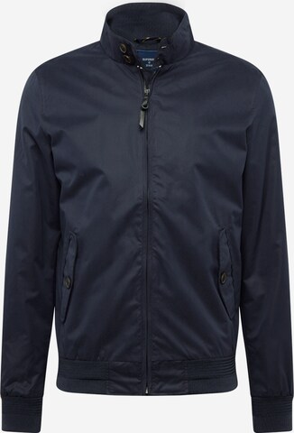 Superdry Tapered Jacke 'Iconic Harrington' in Blau: predná strana