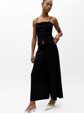 Wide Leg Pantalon 'OBJHarriet' OBJECT en noir