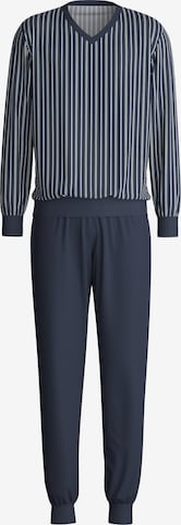 CALIDA Pyjama lang 'Cotton Special' in Blau: Vorderseite