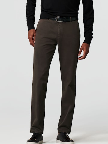 MEYER Regular Chino Pants 'Bonn' in Brown: front