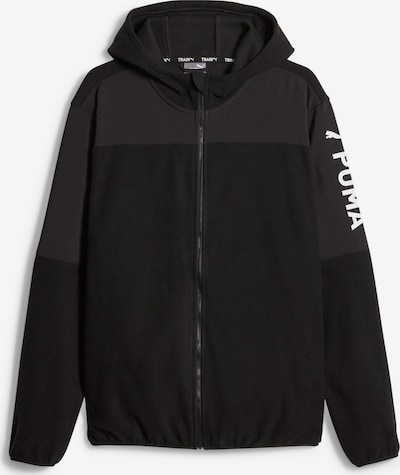 PUMA Athletic Fleece Jacket in Black / White, Item view