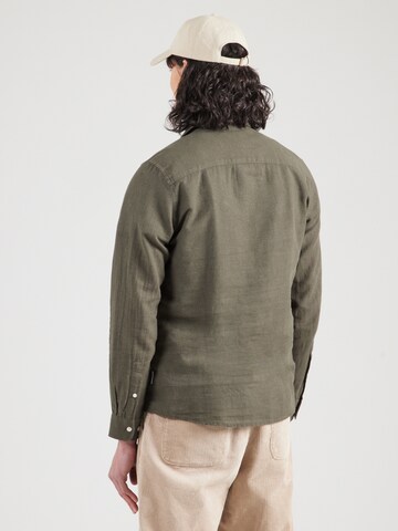Only & Sons Slim fit Button Up Shirt 'Caiden' in Green