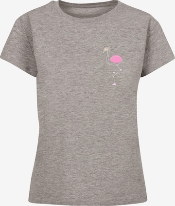 Merchcode Shirt 'Flamingo' in Grijs: voorkant