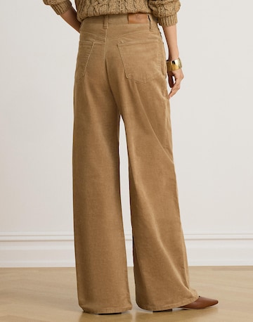 Wide leg Pantaloni '16 WALE' di Lauren Ralph Lauren in beige