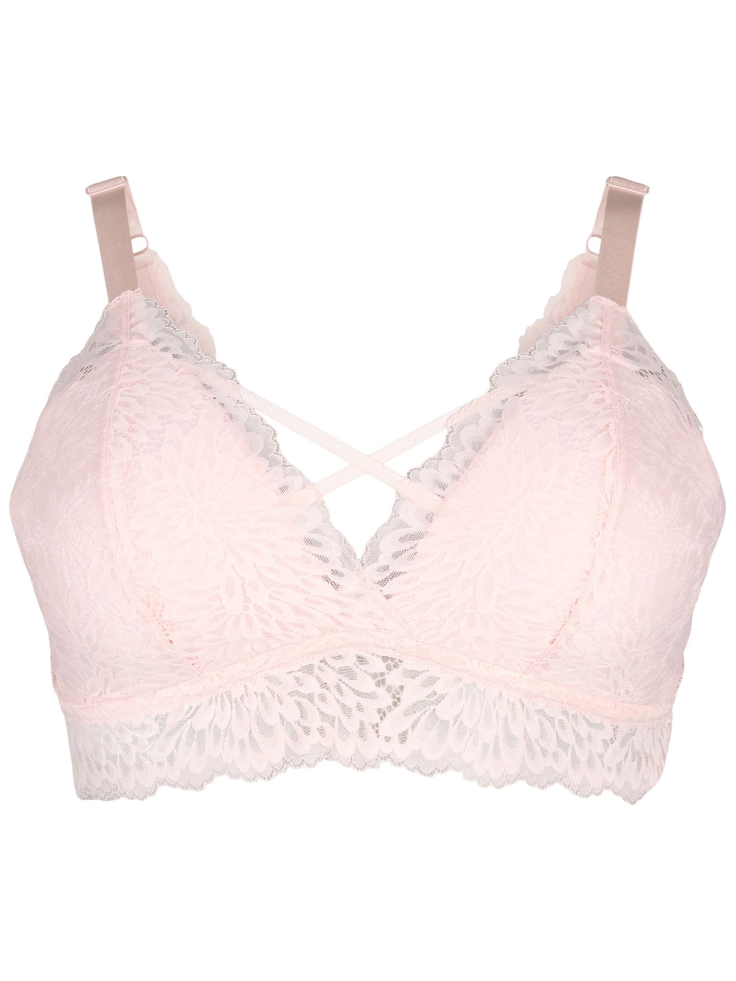 Devoted by Zizzi T-Shirt BH 'LUBI' in Weiß: Vorderseite