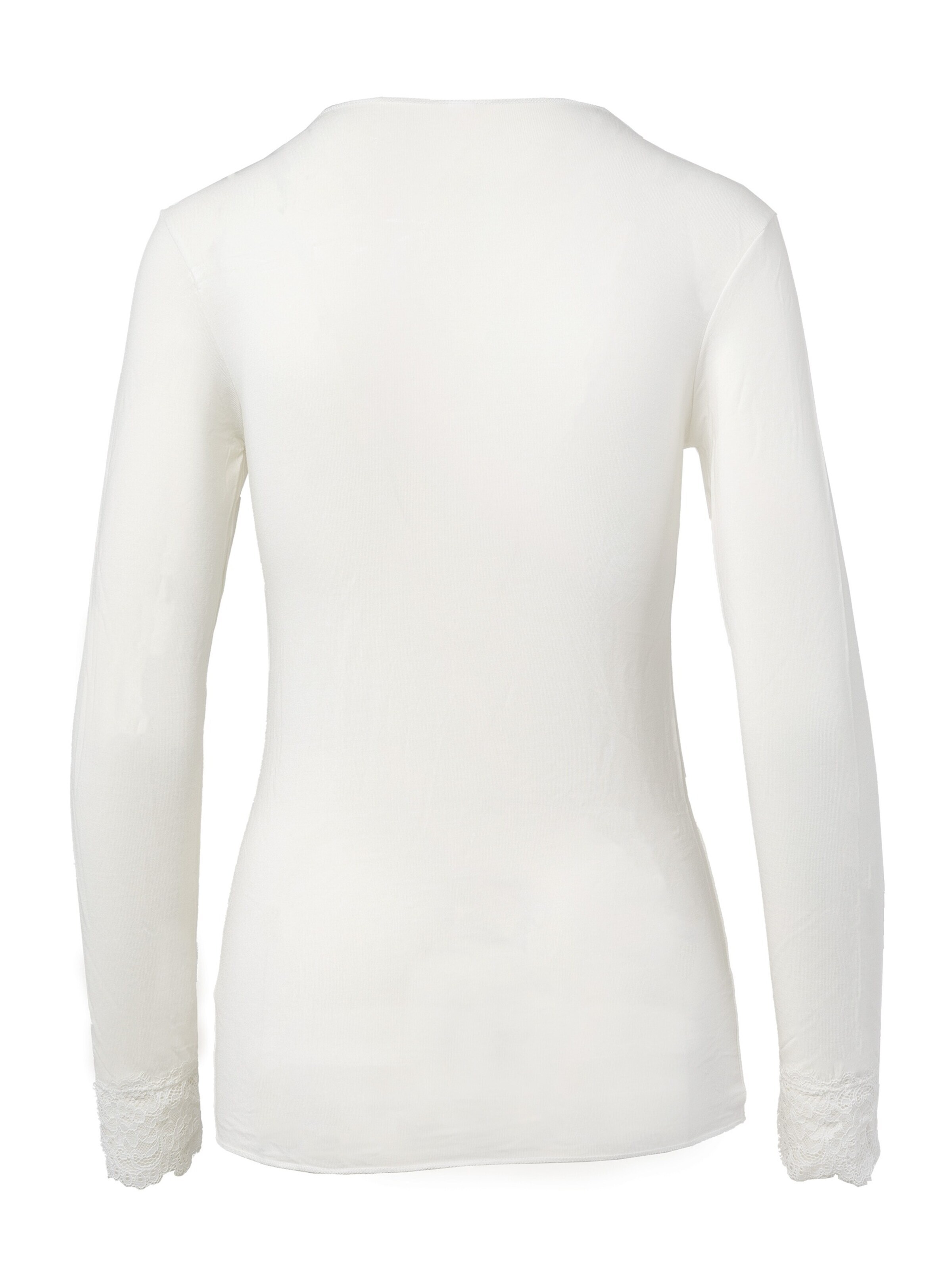 Ciocca - Camiseta térmica 'Maglia Intima con Pizzo in Cashmere Modal Scollo a V' en beige
