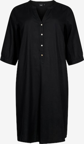 Zizzi Košilové šaty 'VFLEX' – černá: přední strana