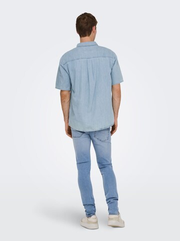 Only & Sons Skinny Jeans 'ONSWarp' in Blau