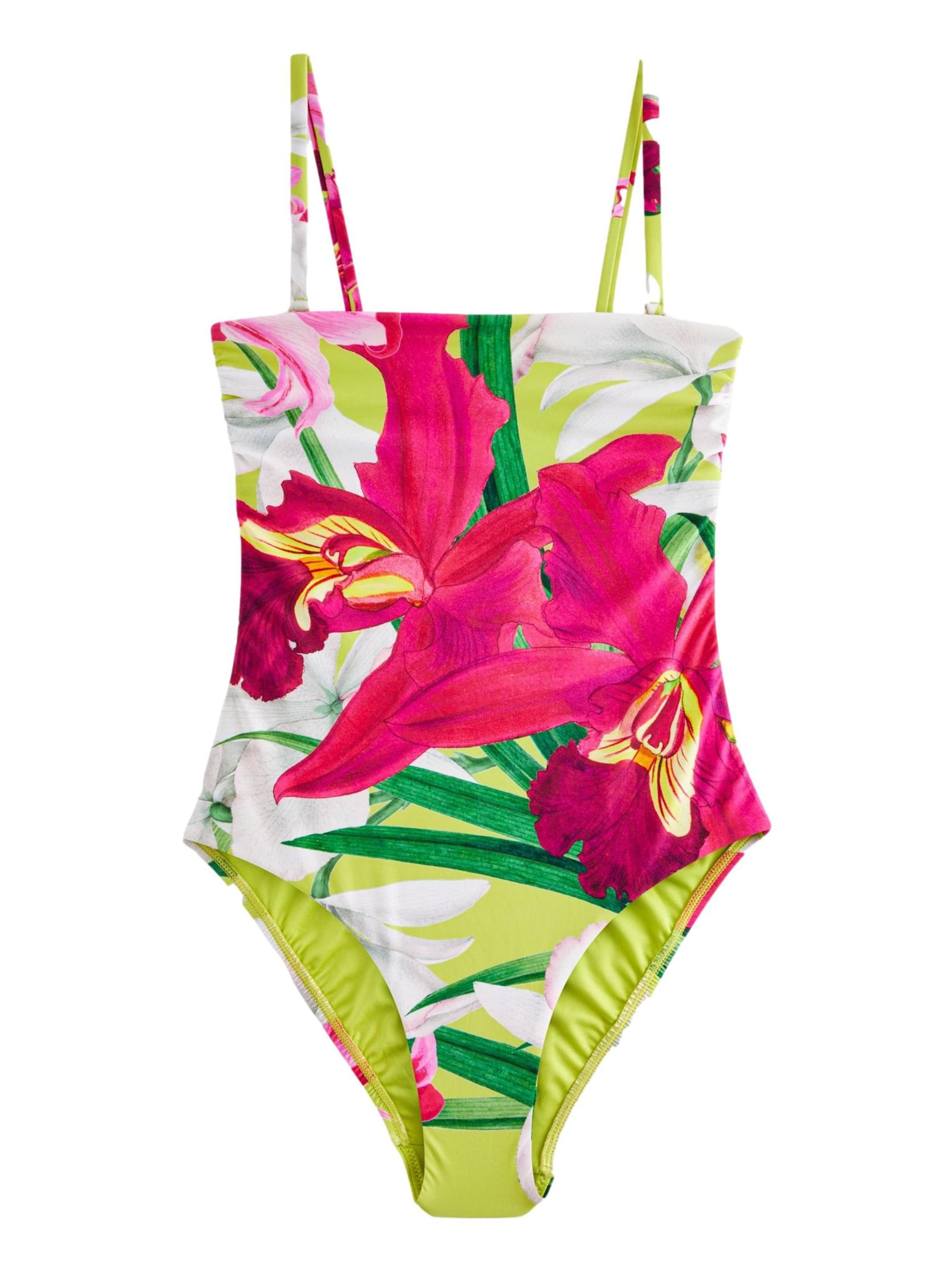 Costum de baie întreg Next pe verde / roz, Vizualizare produs