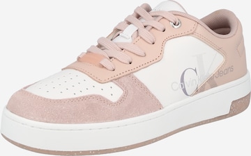 Baskets basses Calvin Klein Jeans en rose : devant