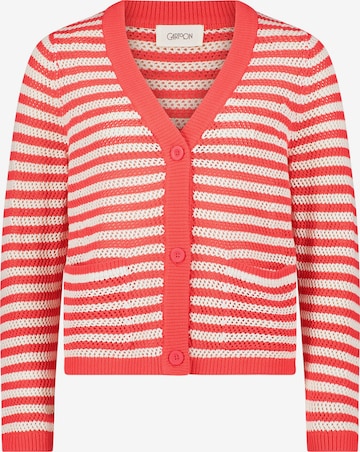 Cartoon Knit cardigan in Orange: front