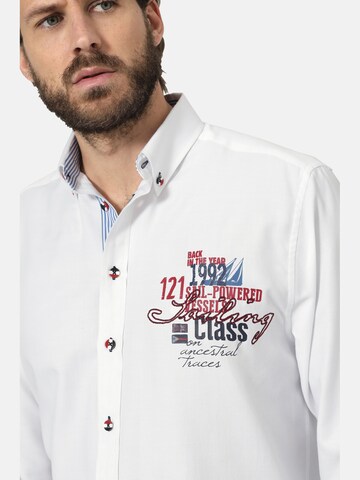 BABISTA Regular fit Button Up Shirt ' Lucidoro ' in White
