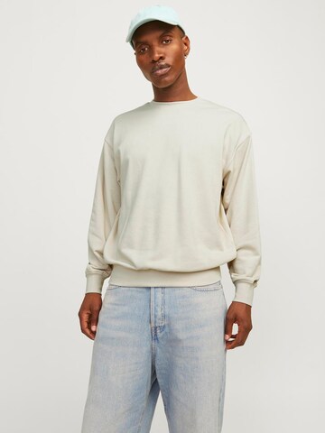 JACK & JONES Μπλούζα φούτερ 'JJECharge' σε μπεζ: μπροστά