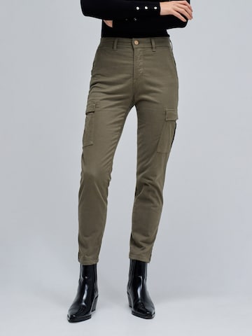 Salsa Jeans Skinny Cargojeans 'Faith' in Groen: voorkant