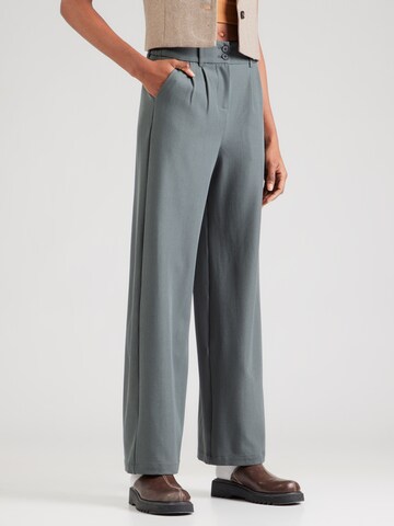 ABOUT YOU Wide leg Pleat-Front Pants 'Edda' in Grey: front