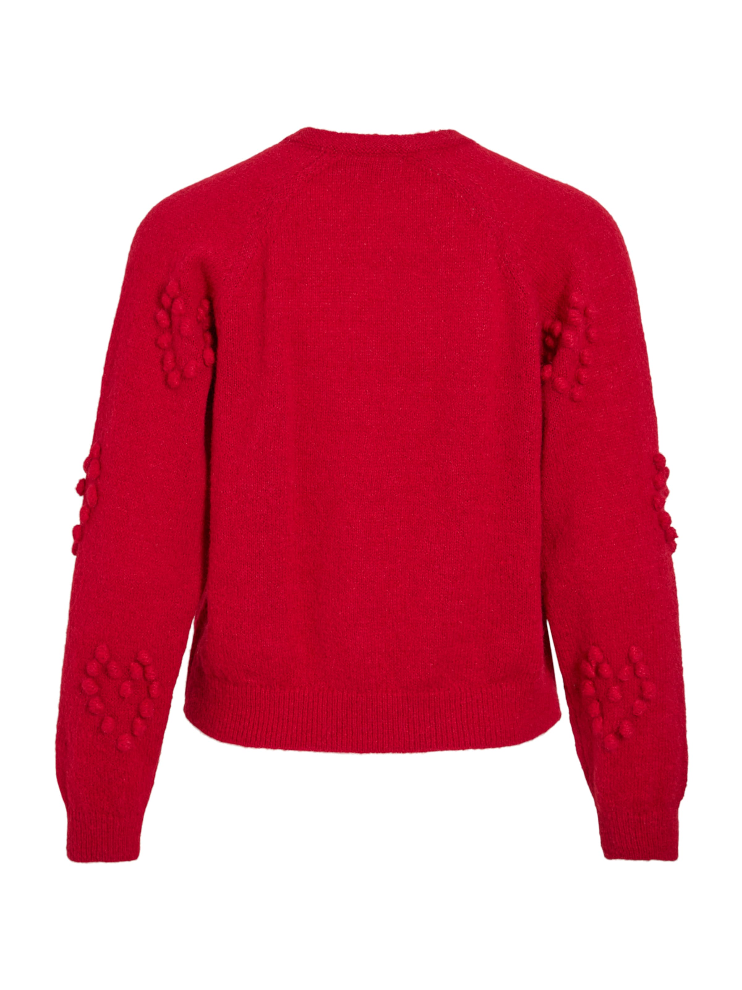 VILA Knit Cardigan 'VIMERIT' in Red