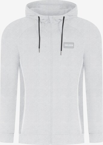 Smilodox Zip-Up Hoodie 'Suit Pro' in Grey: front