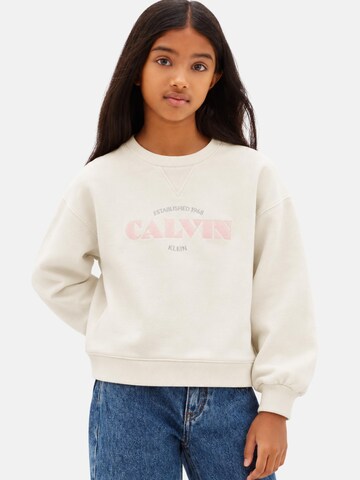 Sweat-shirt Calvin Klein Kids en blanc