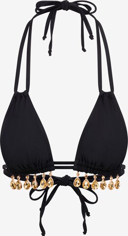 Moda Minx Triangel Bikini Top 'Selene Droplet Double Strap Triangle' in Schwarz: predná strana