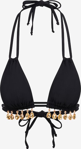 Moda Minx Triangel Bikinitop 'Selene' in Zwart: voorkant