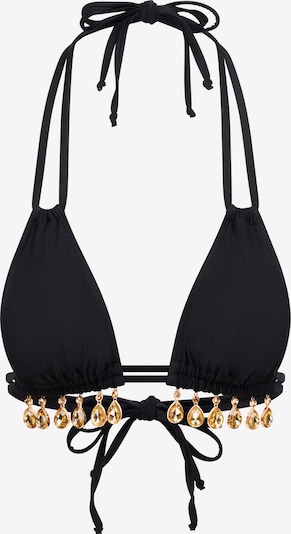 Top per bikini 'Selene Droplet Double Strap Triangle' Moda Minx di colore nero, Visualizzazione prodotti
