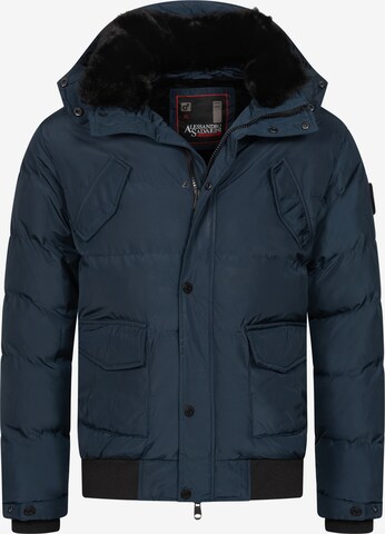 Alessandro Salvarini Winter Jacket in Blue: front