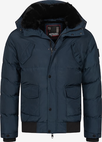 Alessandro Salvarini Winter Jacket in Blue: front