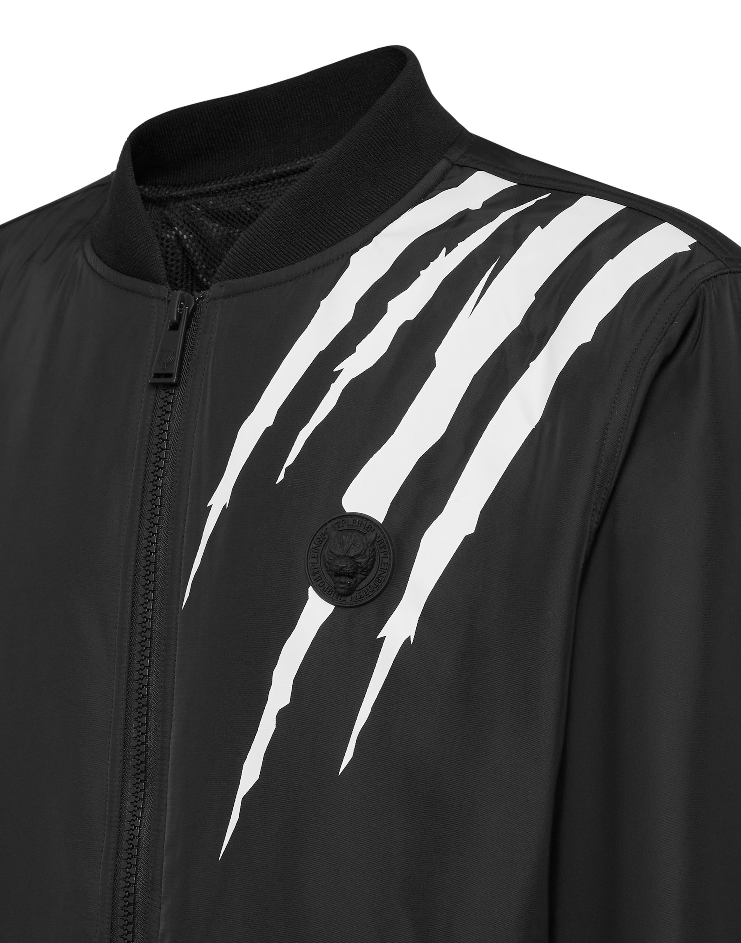 Plein Sport - Casaco meia-estação 'Scratch' em preto