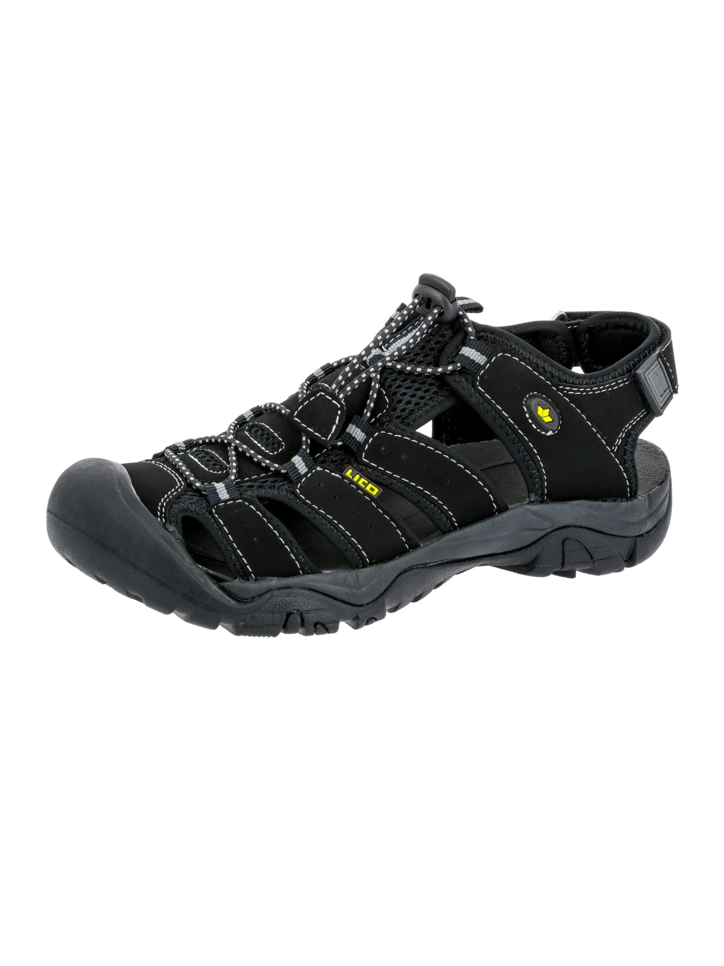 LICO Sandale 'Miami' in Schwarz: Vorderseite