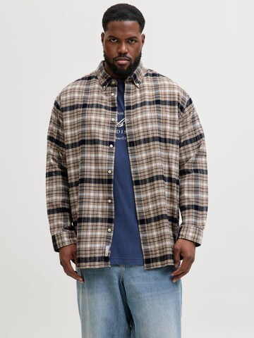 JACK & JONES Regular Fit Skjorte 'JPRBLUBARKLEY' i beige: forside