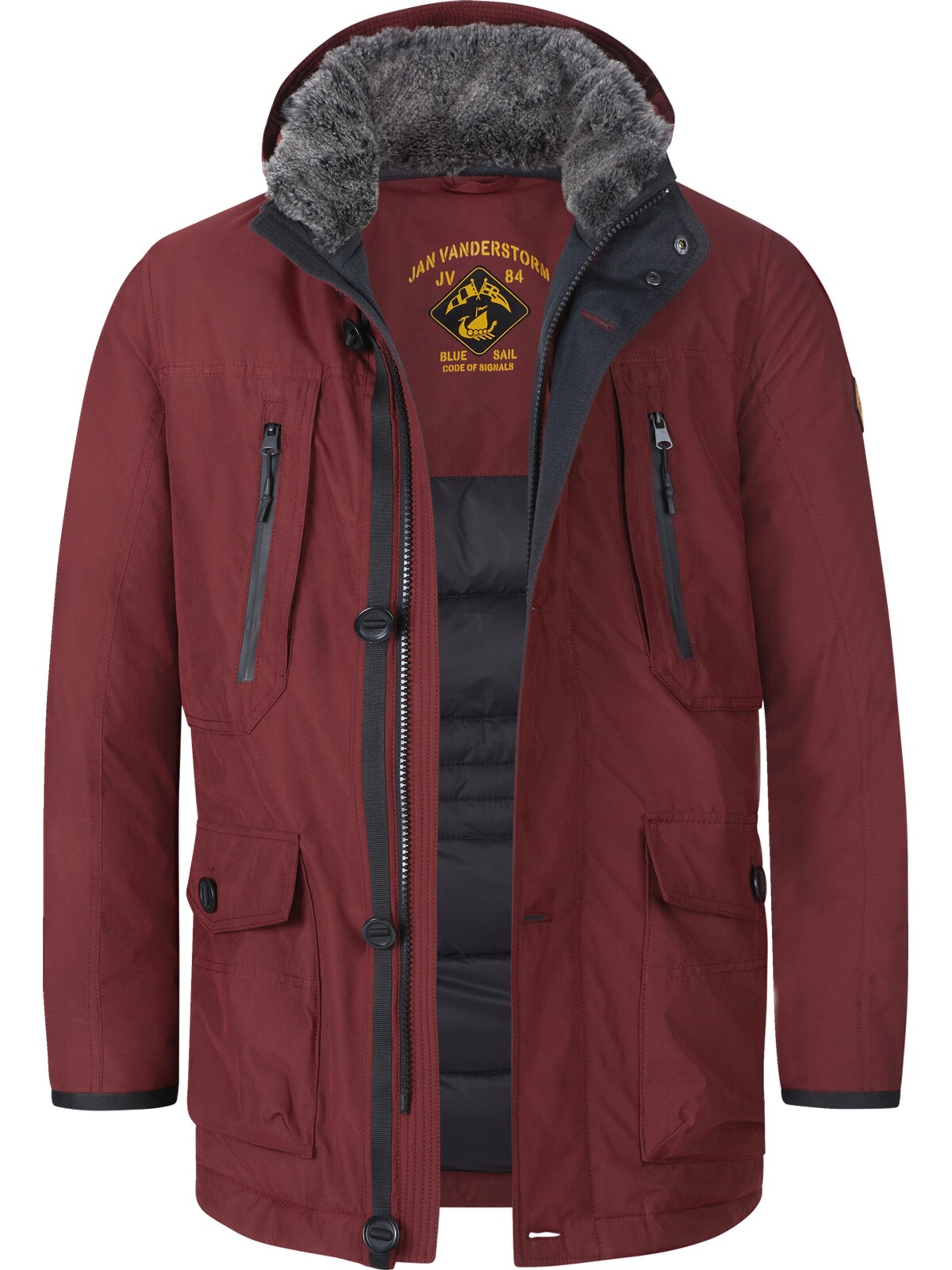 Jan Vanderstorm Funktionsjacke 'Botulfr' in Rot: Vorderseite