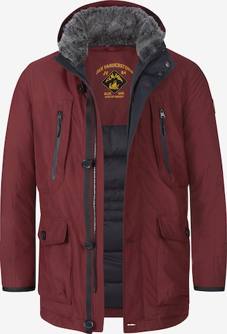 Jan Vanderstorm Functionele jas 'Botulfr' in Rood: voorkant