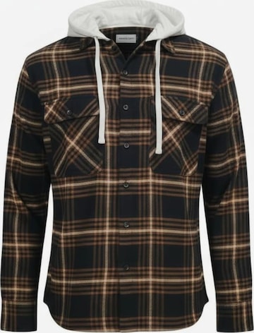 Radwa - Camisa 'Mens flannel with hooddie' en marrón: frente