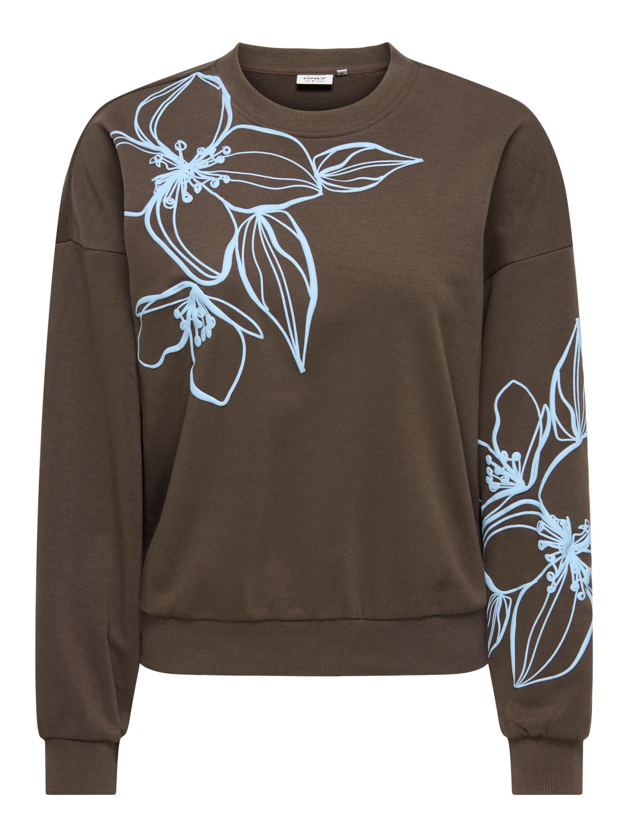 ONLY Sweatshirt 'ONLOdessa' in Braun: Vorderseite