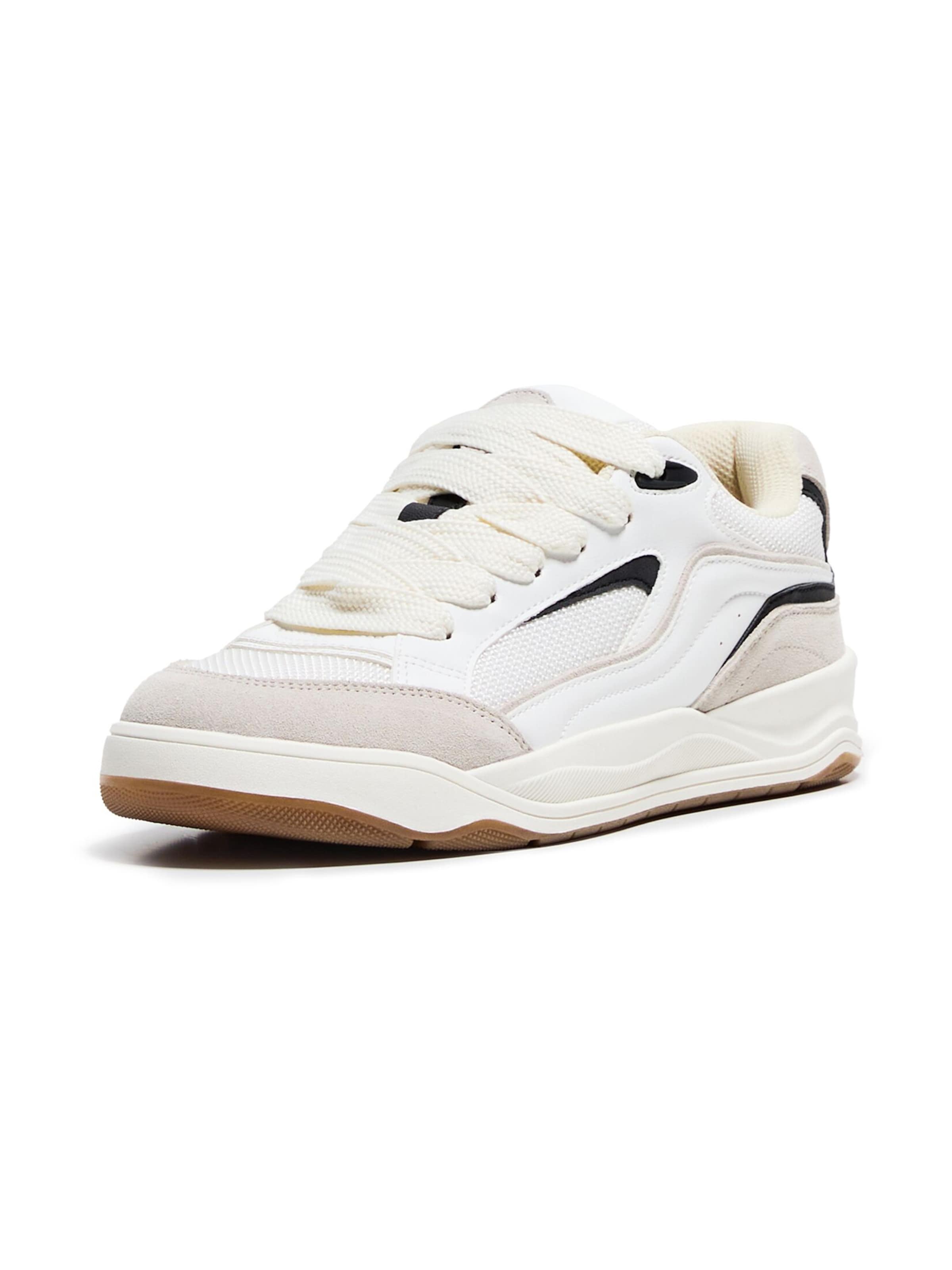 Baskets basses Bershka en blanc : devant