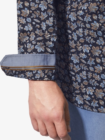 Charles Colby Comfort fit Button Up Shirt 'Duke Caspiat' in Blue