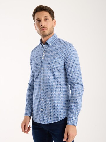 Slim fit Camicia business di 7Camicie in blu