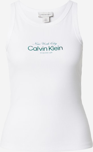 Palaidinė be rankovių iš Calvin Klein Jeans, spalva – tamsiai žalia / balta, Prekių apžvalga