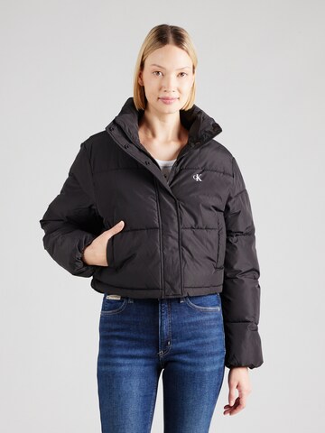 Calvin Klein Jeans Демисезонная куртка в Черный: спереди
