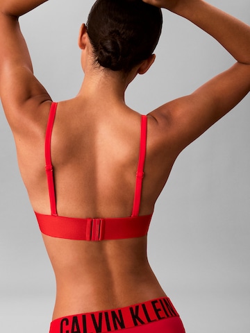 Calvin Klein Swimwear Triangle Bikini Top 'Intense Power' in Red