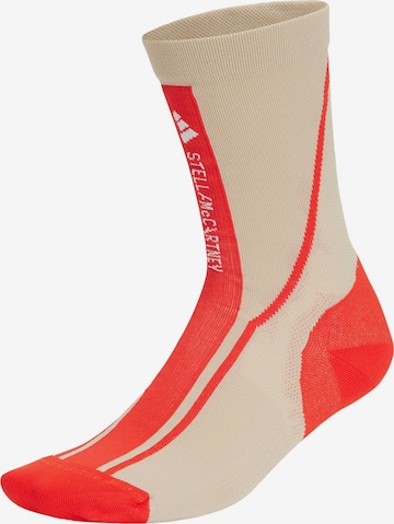 ADIDAS BY STELLA MCCARTNEY - Calcetines deportivos en beige: frente