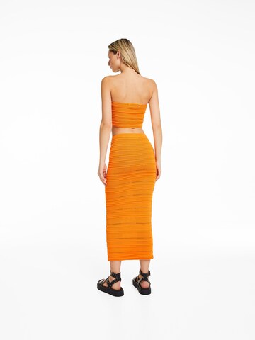 Bershka Stick felső - narancs