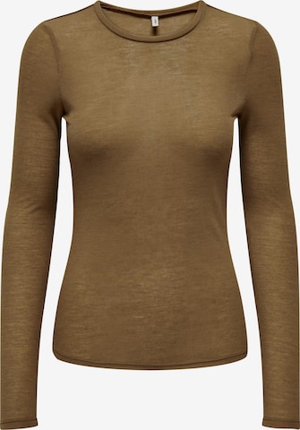 T-shirt 'JOANNA' ONLY en marron : devant