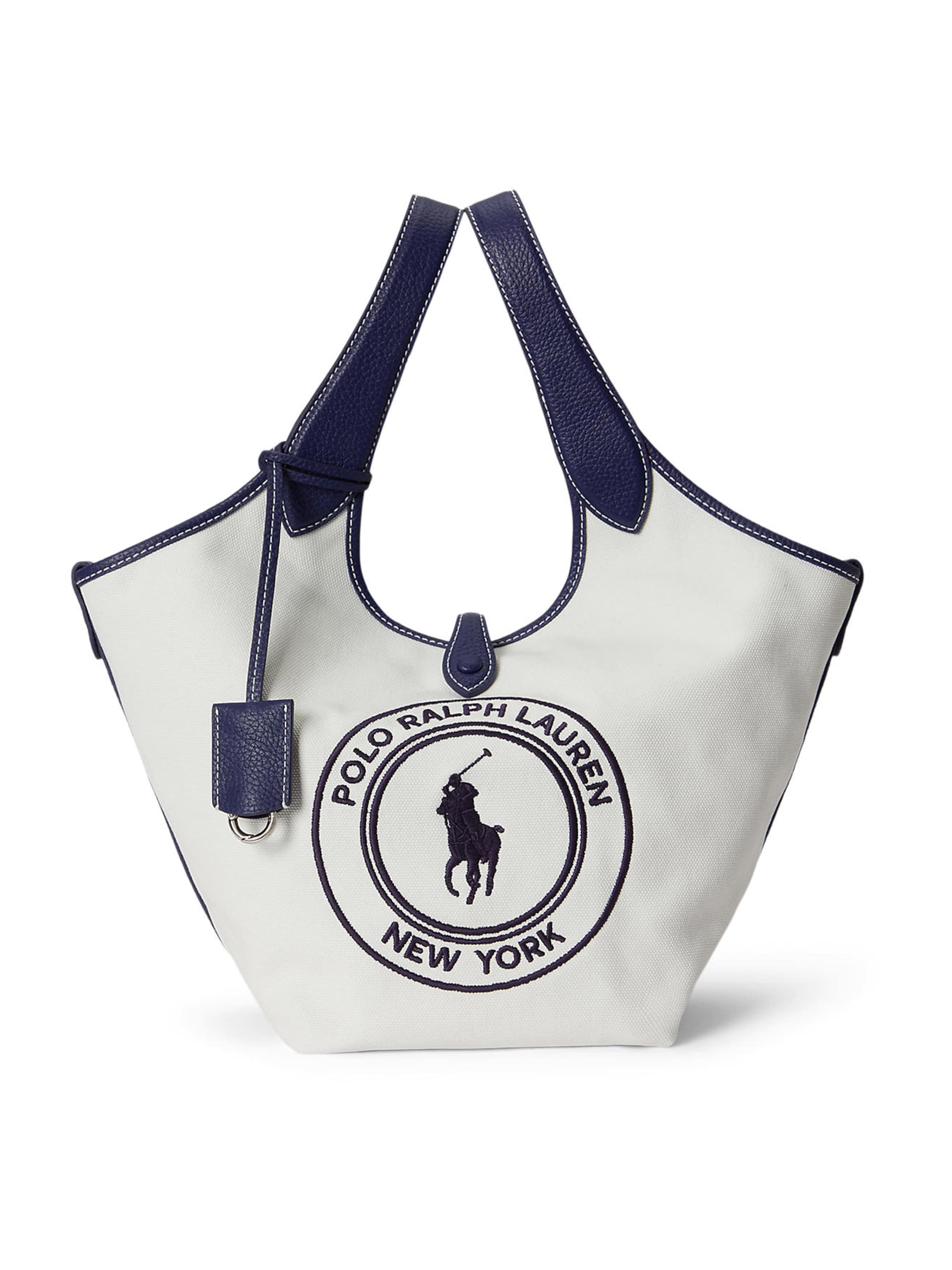 Cabas Polo Ralph Lauren en blanc : devant