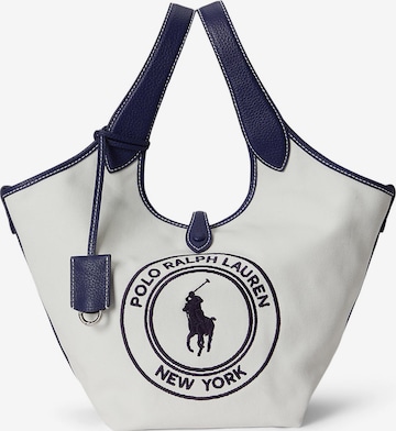 Cabas Polo Ralph Lauren en blanc : devant