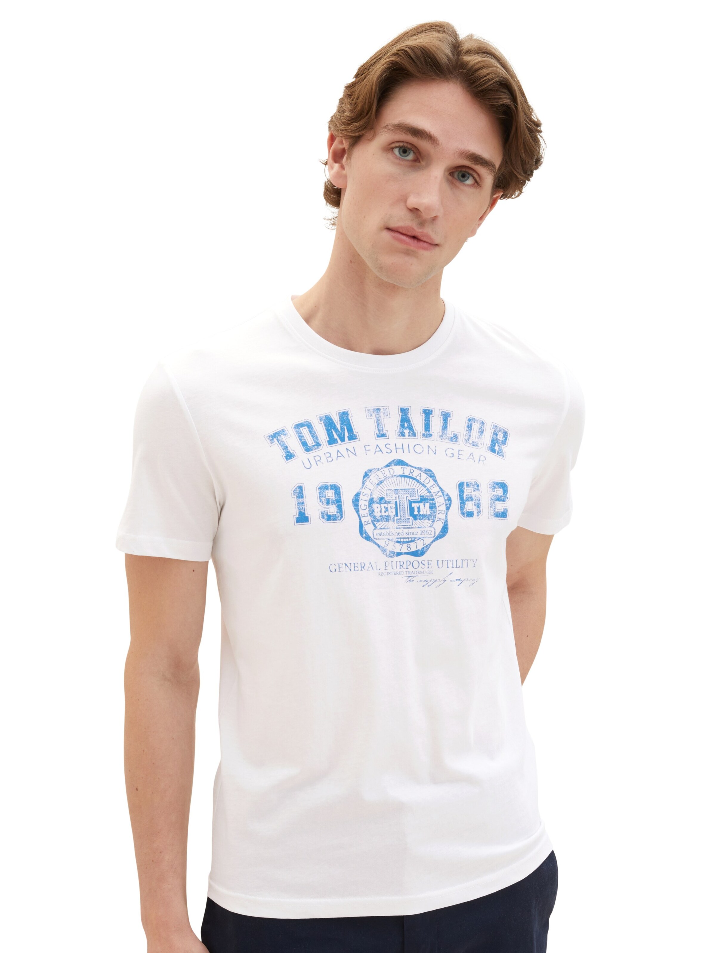 TOM TAILOR T-shirt i vit