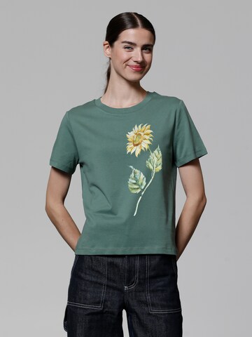T-shirt 'Sonnenblume' Watapparel en vert : devant