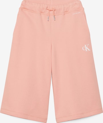 Calvin Klein Jeans Wide leg Broek in Oranje: voorkant