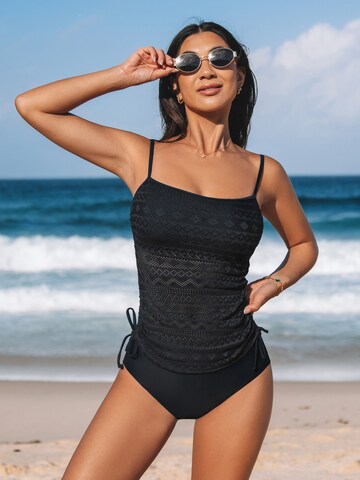 Cupshe Tankini 'DAA12D5D041AA' in Black: front