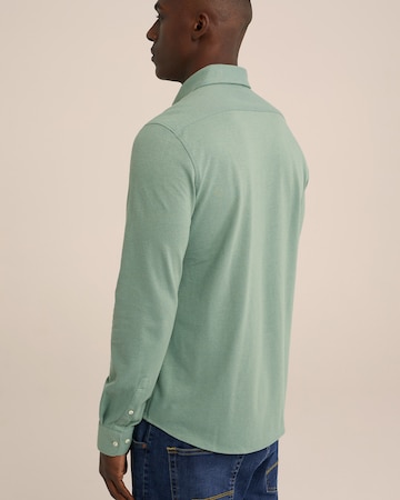 WE Fashion Slim fit Button Up Shirt in Green